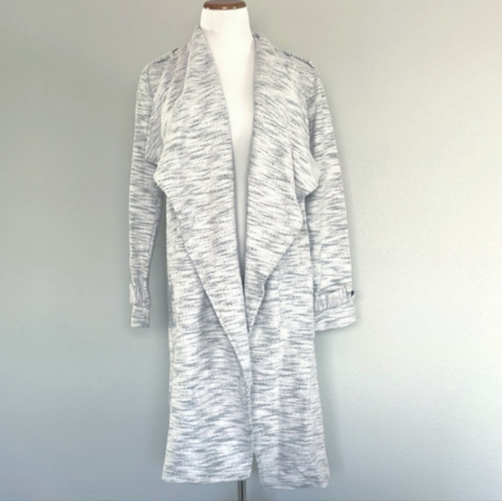 *1 Left!* NWT STEVE MADDEN | Duster Coat in Heathered Grey XS/S - Picture 2 of 12